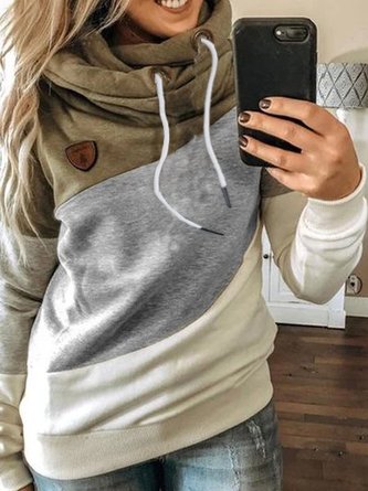 Multicolor Long Sleeve Hoodie Sweatshirt