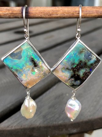 Vintage Alloy Pearl Earrings