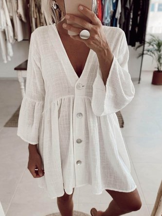 Vintage 3/4 Sleeve A-Line Dress