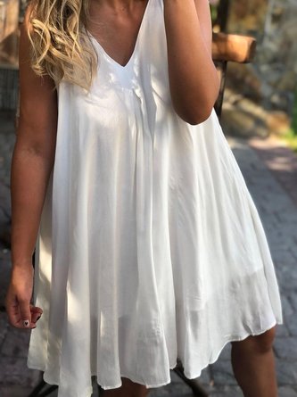 Cotton-Blend Casual Dress