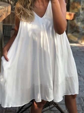 Cotton-Blend Casual Dress