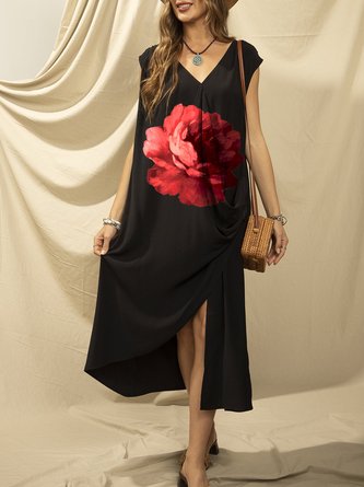 V Neck Holiday Dress