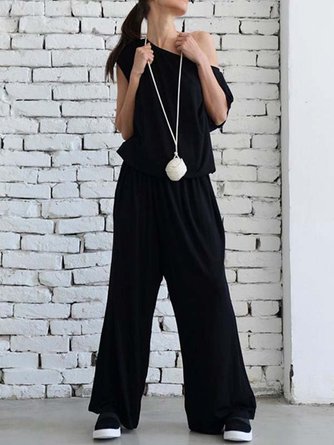 Casual Solid One-Pieces