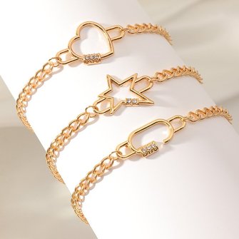 Elegant Alloy Rhinestone Bracelets Sets