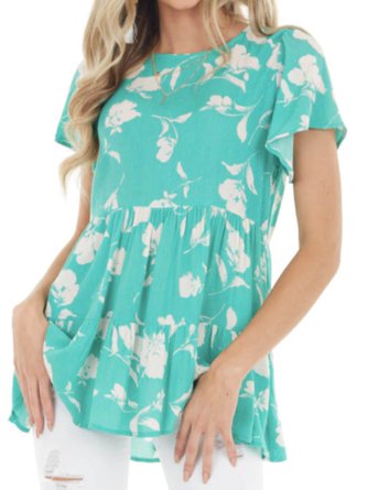 Short Sleeve Romantic Blouse