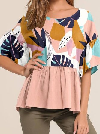 Short Sleeve Holiday Romantic Blouse