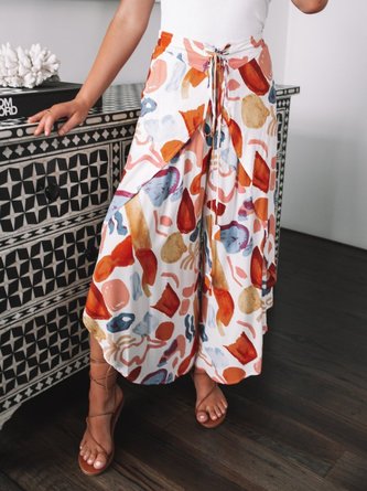 Floral Wide Leg Pants