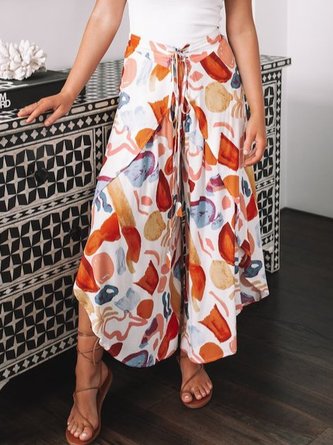 Floral Wide Leg Pants