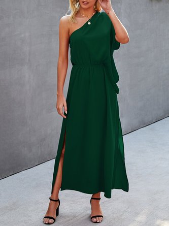 Vintage Date Plain Midi Dress
