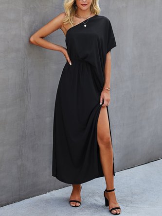 Vintage Date Plain Midi Dress