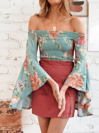 Cold Shoulder Off Shoulder Blouse