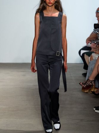 Sleeveless Vintage Cotton-Blend Jumpsuit