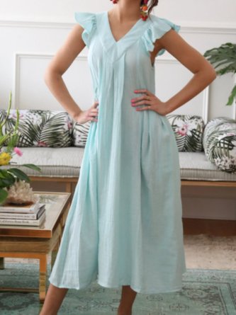 Swing Daily Plain Dress