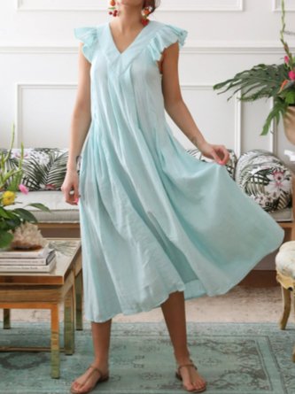 Swing Daily Plain Dress