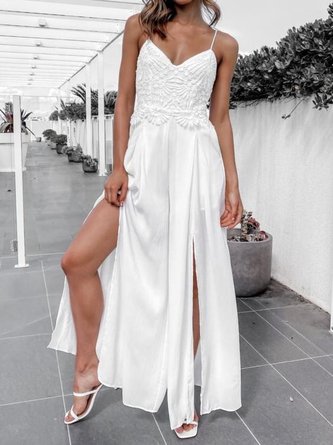 Spaghetti-Strap Plain Jumpsuit