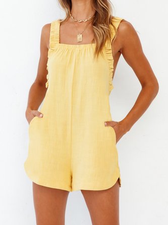 Plain Sleeveless Romper