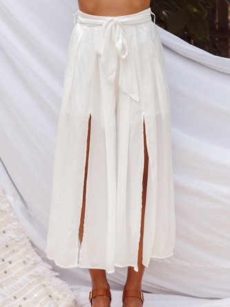 White Wide Leg Pants