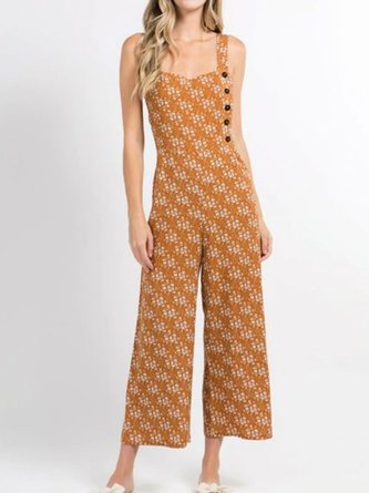 Shift Sleeveless Floral Casual One-Piece