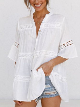 V Neck Half Sleeve Holiday Top