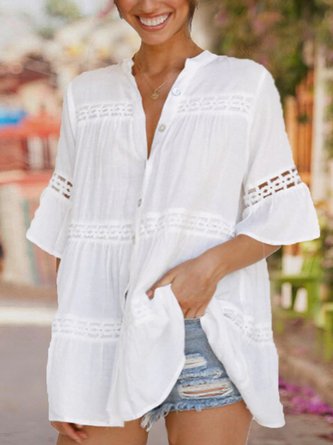 V Neck Half Sleeve Holiday Top