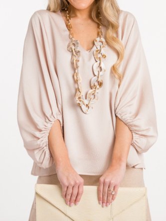 Work Cocktail Elegant 3/4 Sleeve Blouse