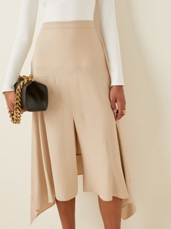 Casual  A-Line Midi Skirt