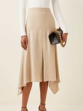 Casual  A-Line Midi Skirt