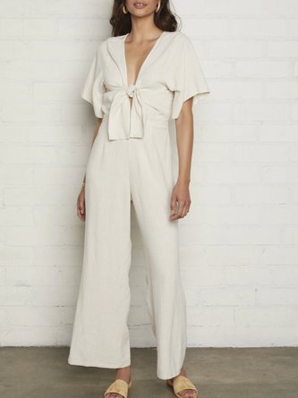 Shift Casual V Neck Jumpsuit