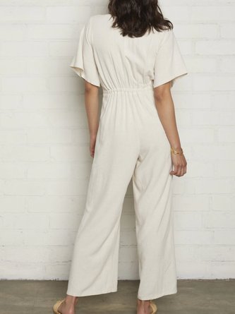 Shift Casual V Neck Jumpsuit
