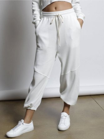 Plain Straight Leg Pants