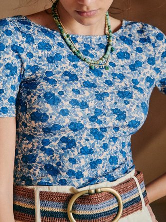 Short Sleeve Sheath Holiday Top