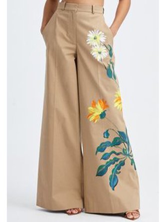 Printed Wide Leg Pants