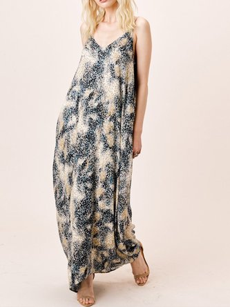 Sleeveless Shift Maxi Dress