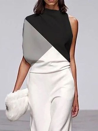 Sleeveless Ombre/tie-Dye Top