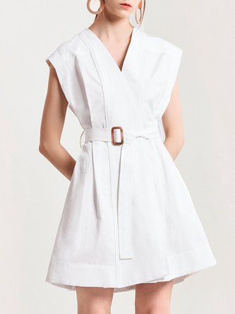 V Neck Short Sleeve Dress