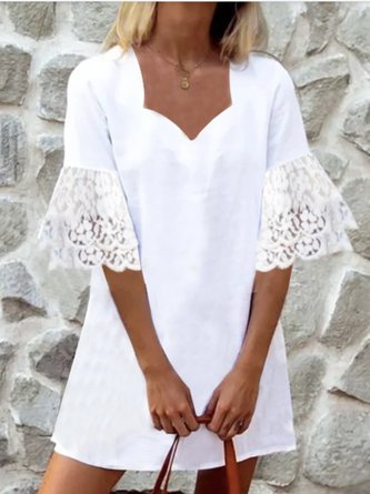 Half Sleeve Romantic Daily Date Dress