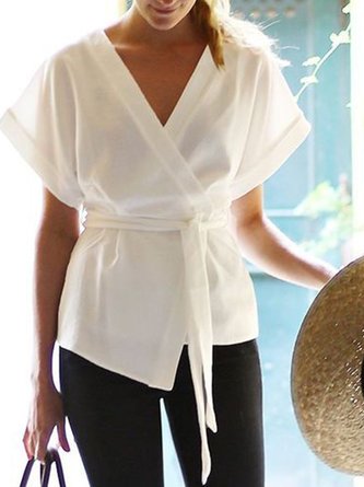 Plain Short Sleeve Top