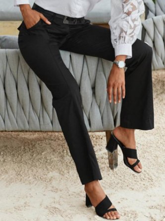 Formal Pockets Straight Leg Pants