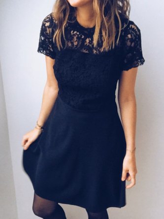 Short Sleeve Work Mini Dress