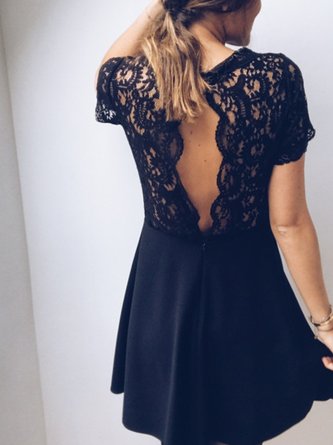 Short Sleeve Work Mini Dress