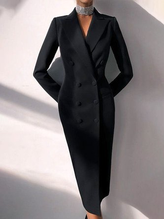 Long sleeve Regular Fit Elegant Overcoat