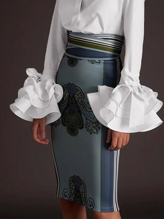 Daily Floral Regular Fit Elegant Skirt