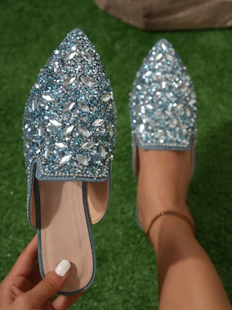 Versatile Rhinestone Mules