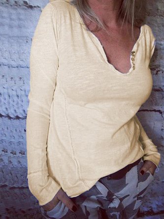 Casual Long Sleeve Plus Size Top