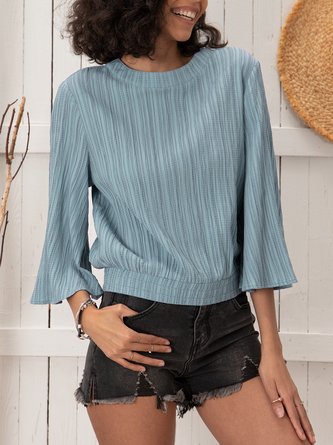 Casual Crew Neck Top