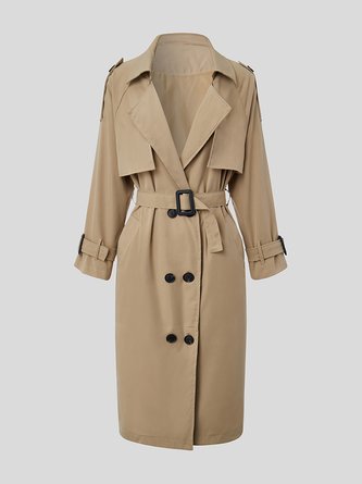 Mid-long Classic Slim Fit Belted Trench Coat