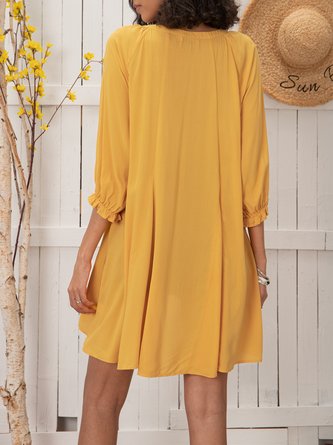 Half Sleeve Shift Plain Top