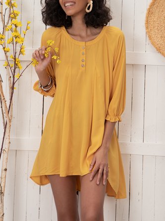 Half Sleeve Shift Plain Top