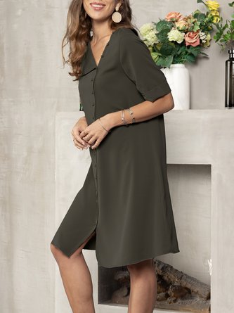 Half Sleeve Simple Shift Dress
