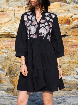 Swing Daily Elegant Floral Dress